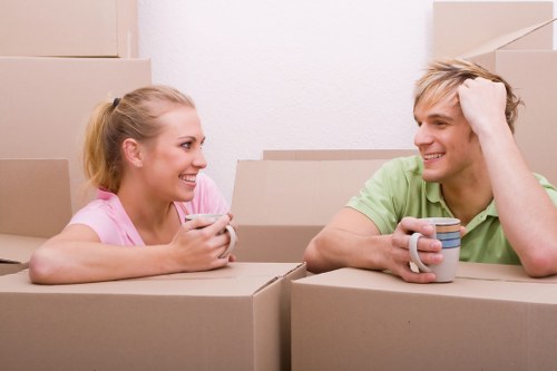 Household moving boxes and labels in Denmark