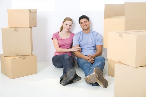 Removal services team loading furniture in Denmark