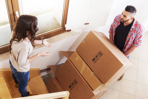 Packing fragile household items for a move in Denmark