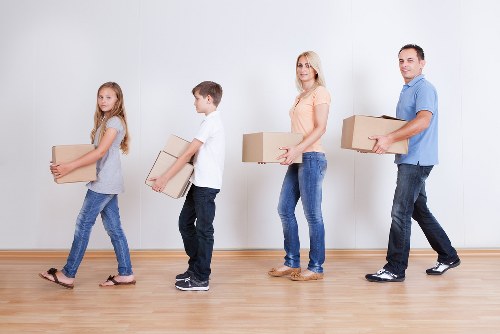 Professional movers handling apartment relocation in Denmark